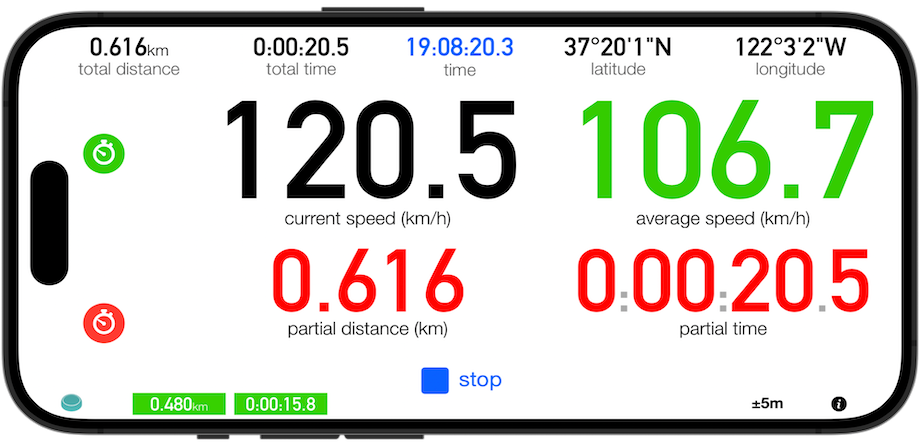 Tripmaster App for TSD Rally Independent Speed